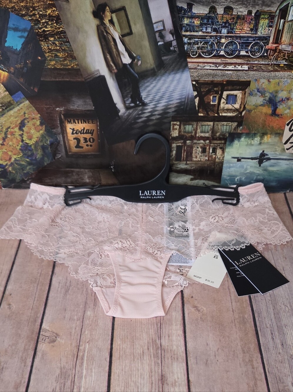 LAUREN Ralph Lauren Pale Pink Lace Hipster Panty